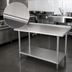 Thumbnail image #3 for Advance Tabco 108-Inch x 30-Inch 304 Stainless Steel Work Table with Rear Up-Turn and Adjustable Undershelf
