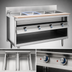 Thumbnail image #3 for La Rosa Refrigeration Electric Modular Hot Food Table with 2 Wet/Dry Wells, Open Cabinet Base, 30 x 32 Inches