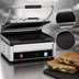 Thumbnail image #3 for Serv-Ware Single Countertop Electric Panini Press with Grooved Cast Iron Top and Bottom Plates
