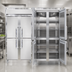 Thumbnail image #3 for Continental Refrigerator D2FSENSSHD Designer Slim Line Two-Section Reach-In Freezer with Half-Height Solid Doors
