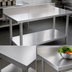 Thumbnail image #3 for Elite Series 60 x 30-Inch Stainless Steel Work Table with 4-Inch Backsplash and Undershelf