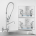 Thumbnail image #3 for T&S Brass EasyInstall 8-Inch Adjustable Center Wall-Mount Pre-Rinse Unit with 16-Inch Add-On Faucet and 44-Inch Hose