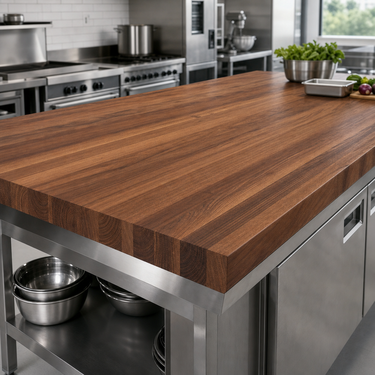 Product image #3 for Boos Block American Black Walnut Edge Grain Kitchen Countertop, 84 x 42 x 2-1/4 Inch, Varnique Finish