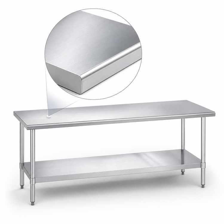 Product image #3 for Duke 316S-24144 Stainless Steel Work Table with Undershelf, 144-Inch x 24-Inch x 36-Inch