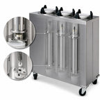 Thumbnail image #3 for Dinex DXPIDPH3E0912 Heated Mobile Enclosed Plate Dispenser, 3 Compartments, for 9-1/8-Inch Round Plates