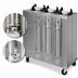 Thumbnail image #3 for Dinex DXPIDPH3E0912 Three-Silo Heated Mobile Plate Dispenser for 9-1/8 Inch Plates