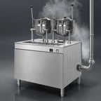 Thumbnail image #3 for Cleveland Range 36DMK66 36-Inch Direct Steam Modular Kettle Base with Two 6-Gallon Kettles, Manual Tilt, 316 Stainless Steel Liners