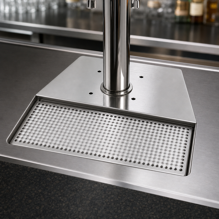 Product image #3 for Micro Matic Stainless Steel Surface-Mount Drip Tray Trough with Tower Plate, 21-1/2" x 16-1/4"