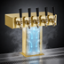 Thumbnail image #3 for Perlick Standard-Height Air-Cooled Tee Beer Dispensing Tower, 5 Faucet, Tarnish-Free Brass