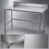Thumbnail image #3 for Advance Tabco 108-Inch x 36-Inch 14-Gauge 304 Stainless Steel Work Table with 5-Inch Backsplash