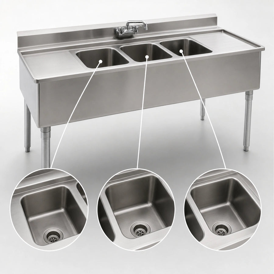 Three-Compartment Sink