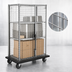 Thumbnail image #3 for QuadTruss Stainless Steel Open Wire Security Cage with Dolly Truck, 34-7/8 x 29-3/4 x 69 Inches