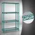 Thumbnail image #3 for Eagle Group Valu-Gard 4-Tier Stationary Starter Wire Shelving Unit, 36-Inch W x 21-Inch D x 74-Inch H, Green Epoxy
