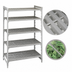 Thumbnail image #4 for Cambro Camshelving Premium 5-Tier Stationary Starter Unit, 18 x 72 x 64 Inches, Vented Polymer Shelving, Speckled Gray