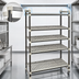 Thumbnail image #3 for Cambro Camshelving Elements XTRA High Density Top Rail 5-Tier Mobile Starter Unit, 18 x 60 x 80 Inches, Overhead Track Shelving