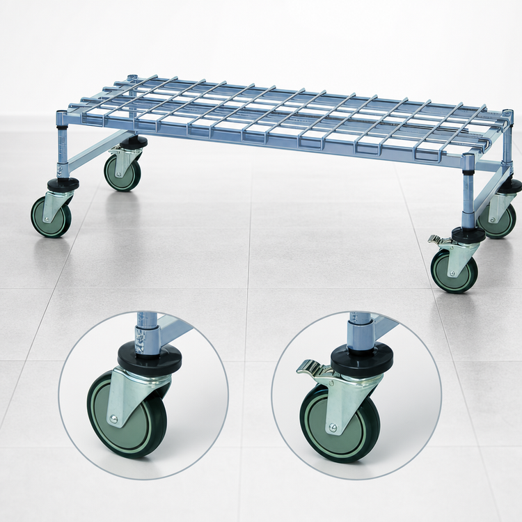 Product image #3 for Quantum 60 Inch Wide Mobile Wire Dunnage Platform Rack
