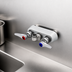 Thumbnail image #3 for T&S Brass Workboard Faucet, Backsplash Mount, Less Nozzle, 3-1/2-Inch Centers, Low Lead