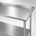 Thumbnail image #3 for Duke 72-Inch x 24-Inch 16-Gauge 300-Series Stainless Steel Work Table with 1-1/8-Inch Straight Riser