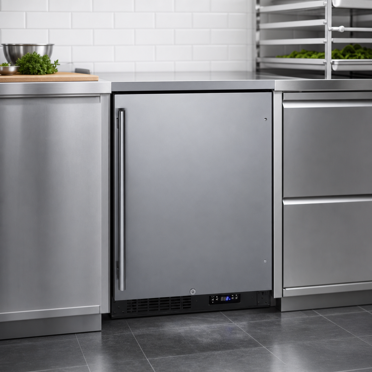 Product image #4 for Summit Appliance ALFZ51 24-Inch Undercounter Upright All-Freezer, 4 Cu. Ft., Stainless Steel Door