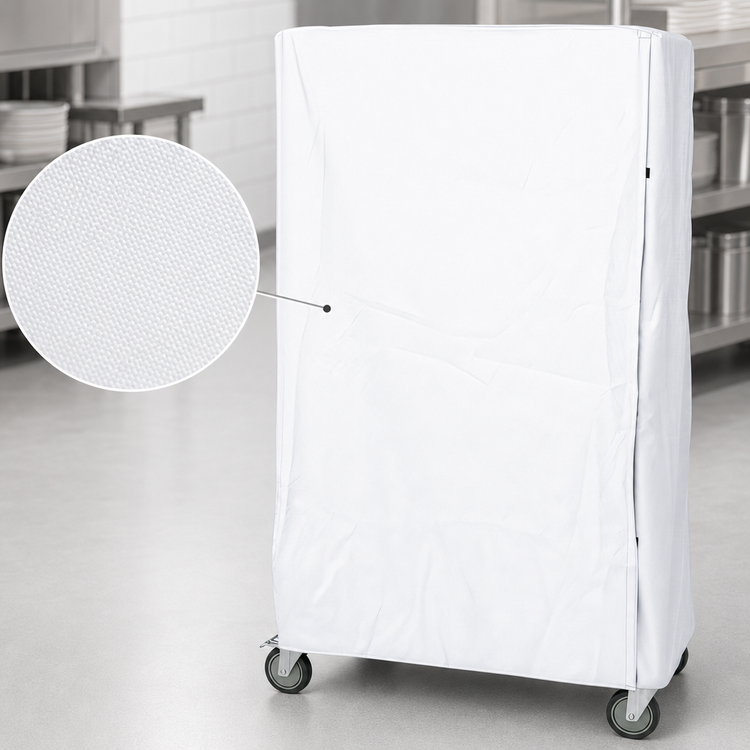 Product image #3 for Quantum Wire Cart Cover, 24 x 60 x 63 Inch, White Nylon with Zipper Flap