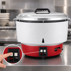 Thumbnail image #3 for Omcan USA 48761 Commercial Countertop Natural Gas Rice Cooker/Warmer, 55-Cup Uncooked Capacity