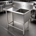 Thumbnail image #3 for John Boos Pro-Bowl Floor Model 1-Compartment Stainless Steel Sink with Left Drainboard, 30
