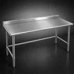 Thumbnail image #3 for Eagle Group Spec-Master UT30120STE 120-Inch x 30-Inch Stainless Steel Work Table, 14-Gauge 300 Series Top, Rear Upturn, Open Base