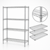 Thumbnail image #3 for Quantum Chrome Plated 4-Shelf Wire Shelving Starter Kit, 54