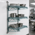 Thumbnail image #3 for Quantum Wall-Mount Cantilever Shelving Starter Unit with 3 Wire Shelves and 54-Inch Posts