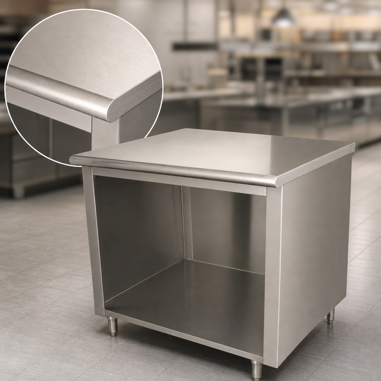 Product image #3 for Advance Tabco EB-SS-306 72-Inch x 30-Inch Stainless Steel Work Table with Open Front Cabinet Base