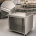 Thumbnail image #3 for Advance Tabco EB-SS-306 72-Inch x 30-Inch Stainless Steel Work Table with Open Front Cabinet Base