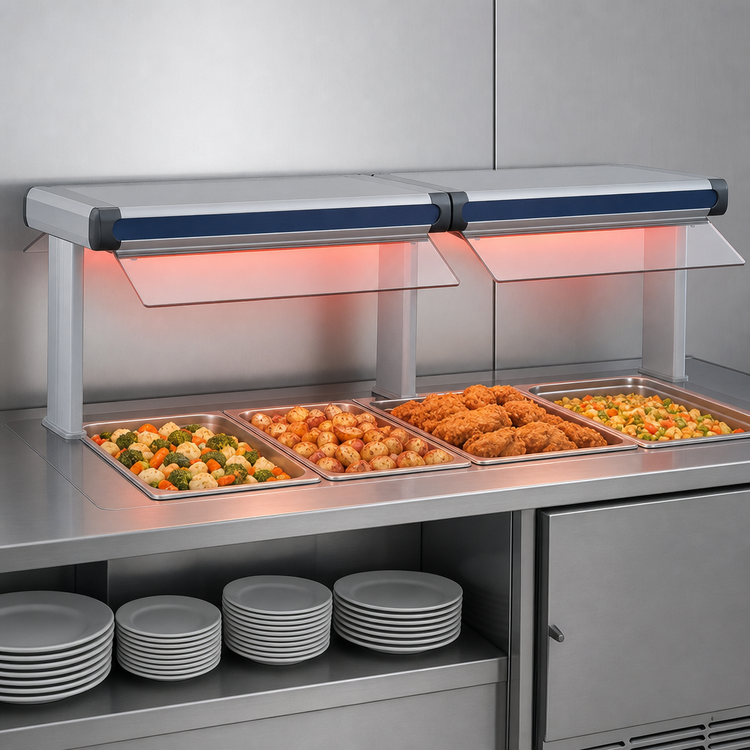 Product image #3 for Hatco Glo-Ray Designer Dual Infrared Strip Heater, 39-1/2 Inch W, 6-Inch Spacing, 1600 Watts, Aluminum