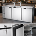 Thumbnail image #3 for Beverage-Air DD94HC-S 94-Inch Direct Draw Draft Beer Cooler with 3 Solid Doors, 2 Dual-Faucet Towers, and 5 Half-Barrel Keg Capacity