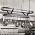 Thumbnail image #3 for Advance Tabco SC-132 Ceiling-Mounted Triple-Bar Stainless Steel Pot Rack, 132 Inches Wide