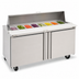 Thumbnail image #3 for Delfield Two-Section Sandwich/Salad Prep Table Refrigerator with 8-Pan Top, 60-Inch, 2-Door