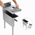 Thumbnail image #3 for CHOICE 15-Inch W x 24-Inch D Underbar Dry Waste Chute with Left Stainless Steel Legs
