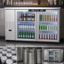 Thumbnail image #3 for Hoshizaki BB59-G-S Two-Section Glass Swing Door Back Bar Refrigerator, 59.5 Inch, Self-Contained Side-Mount, Stainless Steel Exterior