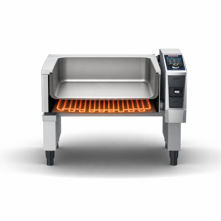 Product image #3 for RATIONAL iVario Pro XL 40-Gallon Multifunctional Cooking Center Braising Pan & Tilt Skillet, 440/480V 3-Phase