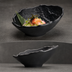 Thumbnail image #4 for Winco Ardesia Kaori 23 oz Black Angled Round Melamine Restaurant Bowl, 9 Inch