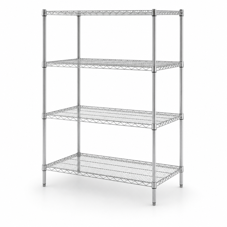 Product image #4 for Metro Super Erecta 4-Shelf Stationary Starter Wire Shelving Unit, 42"W x 18"D x 63"H, Metroseal 3 Epoxy Finish