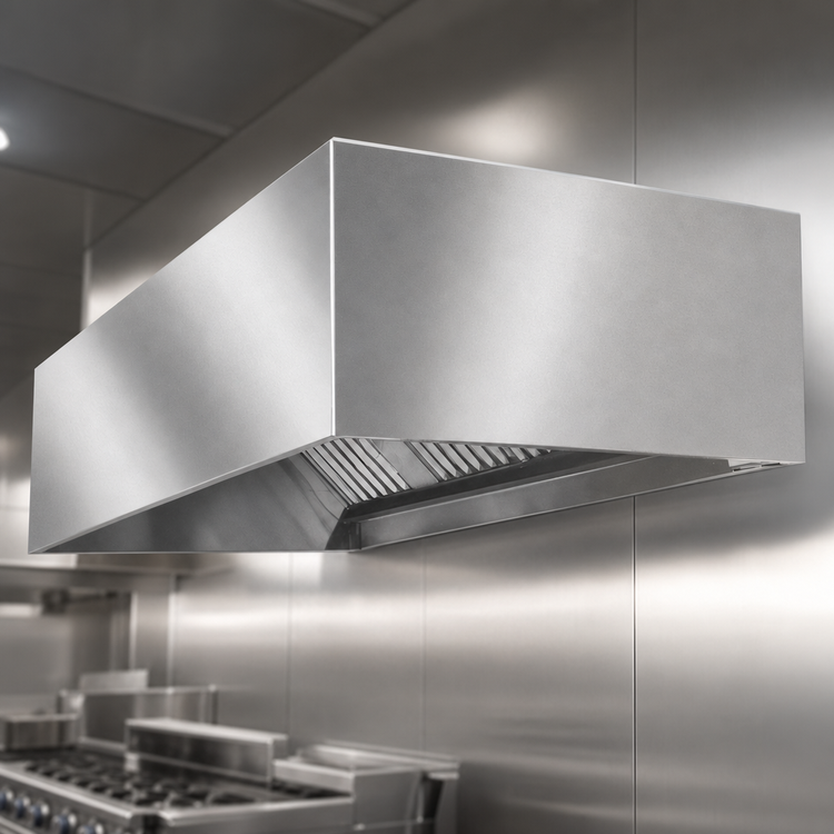 Product image #3 for SpecAir HEB96-132 132-inch Wall Type Non-Compensating Commercial Exhaust Hood