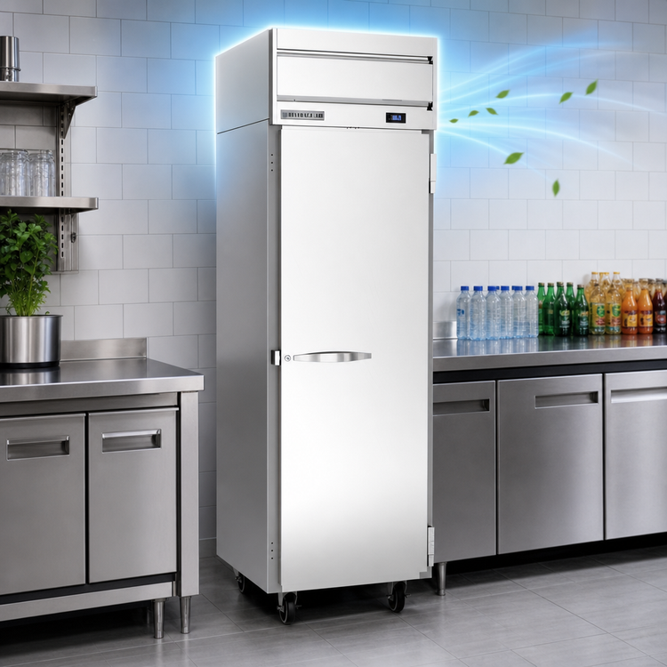 Product image #3 for Beverage-Air Horizon Series One-Section Top-Mount Reach-In Refrigerator with Solid Right-Hand Door, 21.17 Cu. Ft.