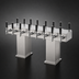 Thumbnail image #3 for Perlick Extra High Back-to-Back Bridge Tee Countertop Glycol-Cooled Draft Beer Tower, 36 Faucets