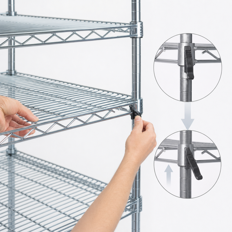 Product image #3 for Metro Super Erecta Super Adjustable Stainless Steel Wire Shelf, 72 x 24 Inches