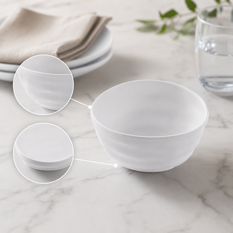 Product image #4 for American Metalcraft Marra Collection 10 oz. Cloud Round Melamine Bowl