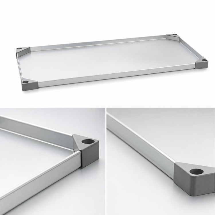 Product image #3 for Metro Super Erecta 42" x 14" Flat Solid Galvanized Steel Shelf with Ship's Edge