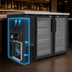 Thumbnail image #3 for BlendPort® Two-Section Reach-In Refrigerated Back Bar Cooler, 60-3/4 Inch, Self-Contained Side-Mount, Glass Doors