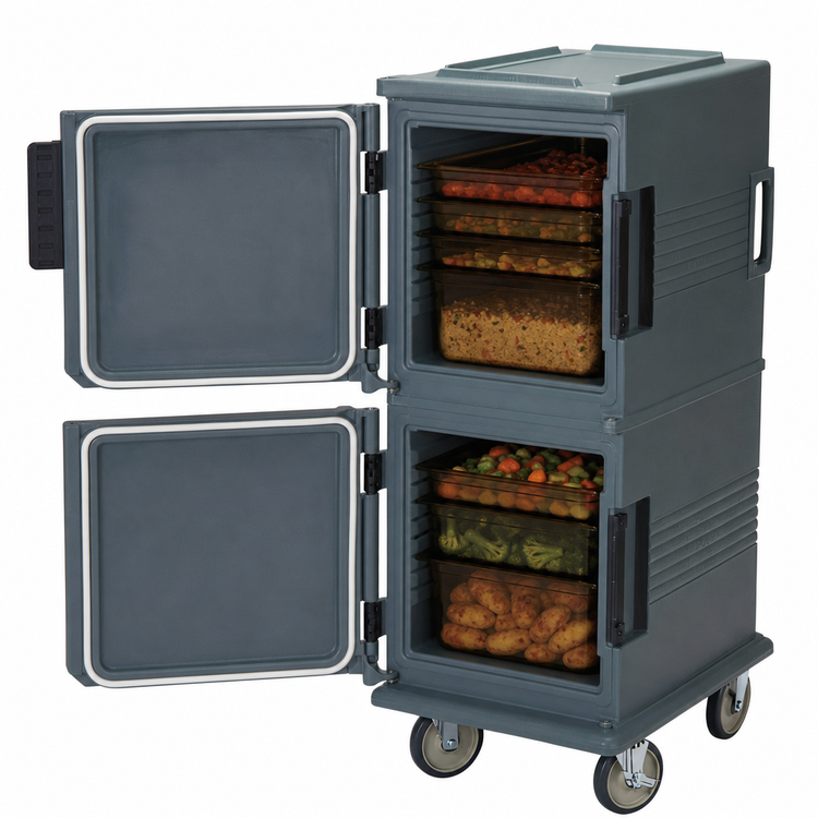 Product image #4 for Cambro Ultra Camcart® Front-Loading Insulated Food Pan Carrier, 60 Qt., Granite Gray