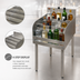 Thumbnail image #4 for BK Resources 4-Step Freestanding Underbar Liquor Bottle Display, 18