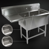 Thumbnail image #3 for John Boos Pro-Bowl 2-Compartment 16-Gauge Stainless Steel Sink with Left Drainboard, 70-3/16 Inch Wide